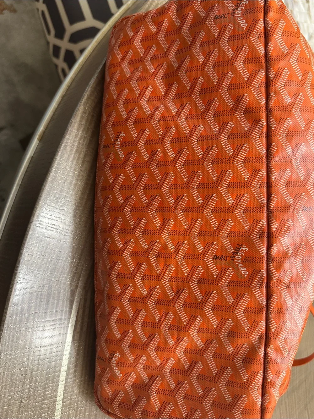 Goyard Coral Chevron Saint Louis Tote (PM)